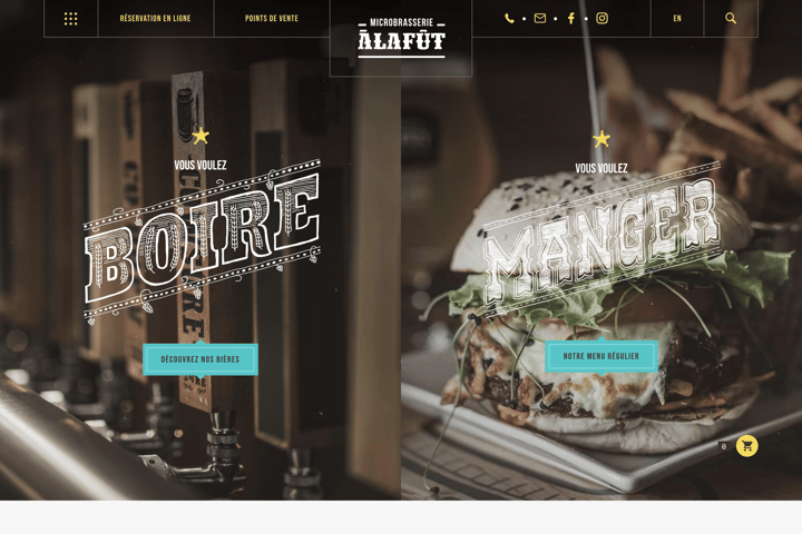 Microbrasserie A la Fut website preview